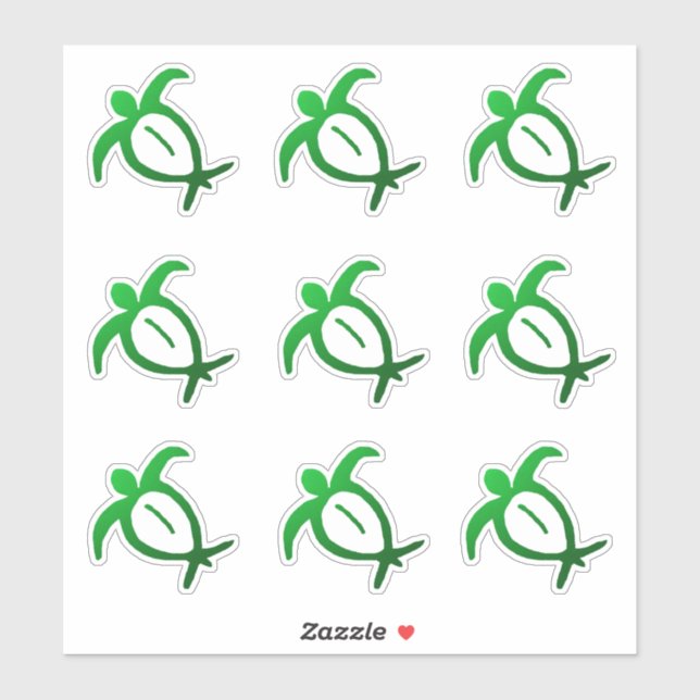 Adesivo Hawaiian Honu Petrogliph (Folha) (Folha)