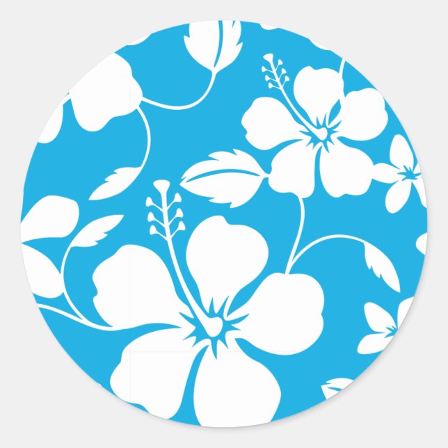ADESIVO HAWAIIAN HULA (HIBISCUS) AZUL (Frente)