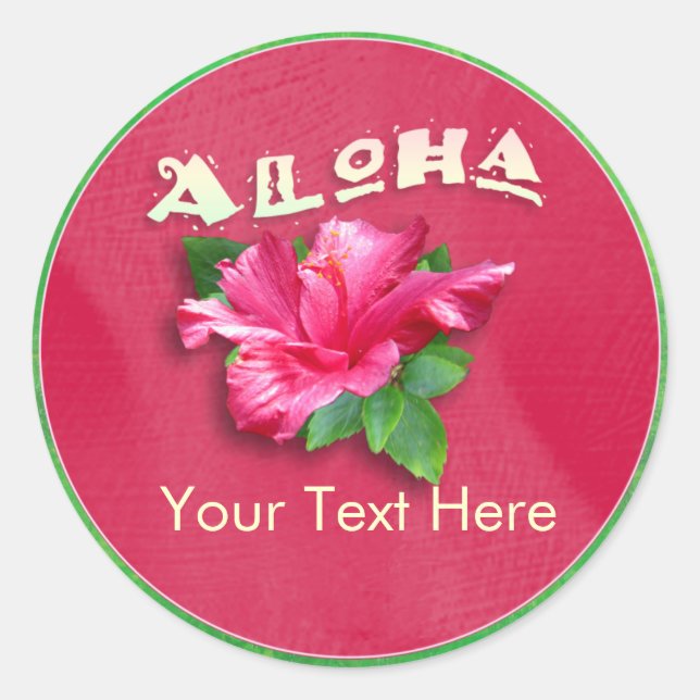 Adesivo Hawaiian Luau Aloha Stickers (Frente)