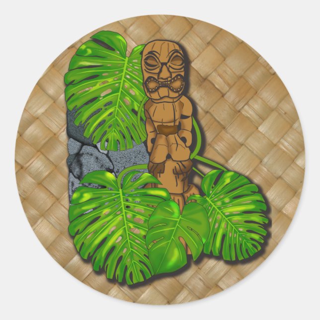Adesivo Hawaiian Tiki Lauhala Sticker (Frente)