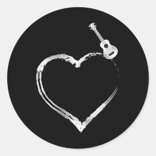 Adesivo Hawaiian Ukulele Uke Heart