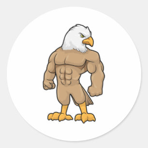 Adesivo Hawk como Bodybuilder com pacote Seis