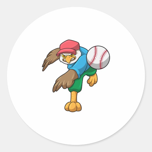 Adesivo Hawk no Baseball com o bastão de Baseball (Frente)