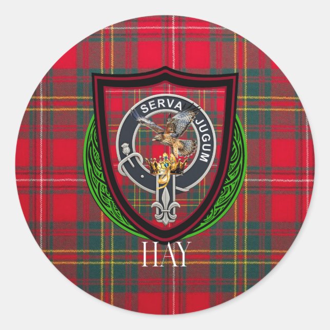 Adesivo Hay Scottish Clan Tartan & Crest (Frente)