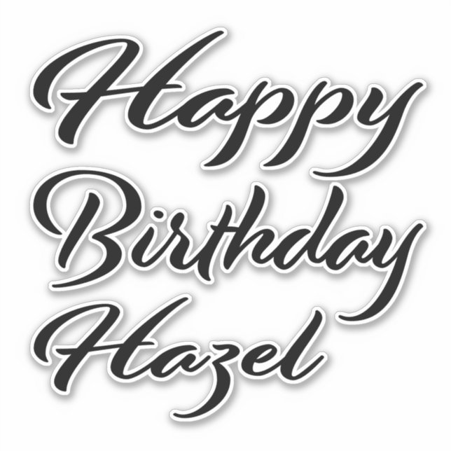 Adesivo Hazel Name Vorname black Sticker Geburtstag (Frente)