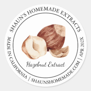 Adesivo Hazelnut Extract Modern label