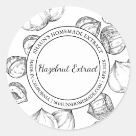 Adesivo Hazelnut Extract Sketch Modern label