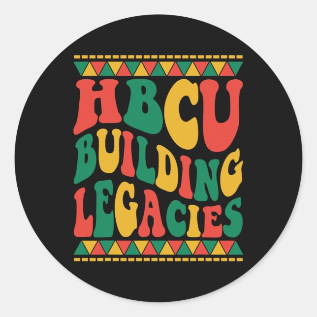 Adesivo Hbcu História Negra Mês Hbcu Edificando Legacias J (Frente)