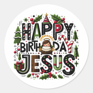 Adesivo HBD Jesus