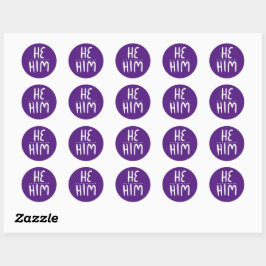 Adesivo HE / HIM Pronuncia Manual Roxo Conjunto de