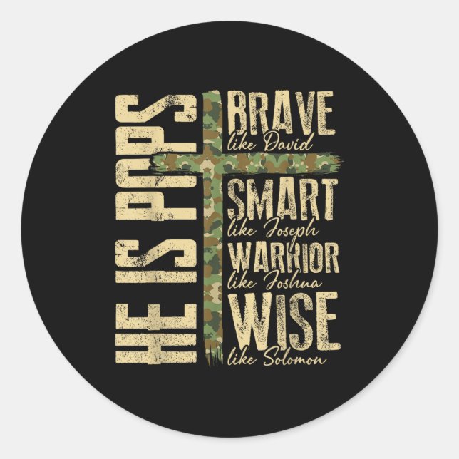 Adesivo He Is Ps Camo Religious Father's Day Christian Dad (Frente)