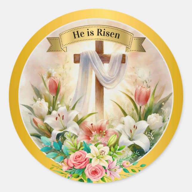 Adesivo He is Risen Christian - Religious Easter  (Frente)