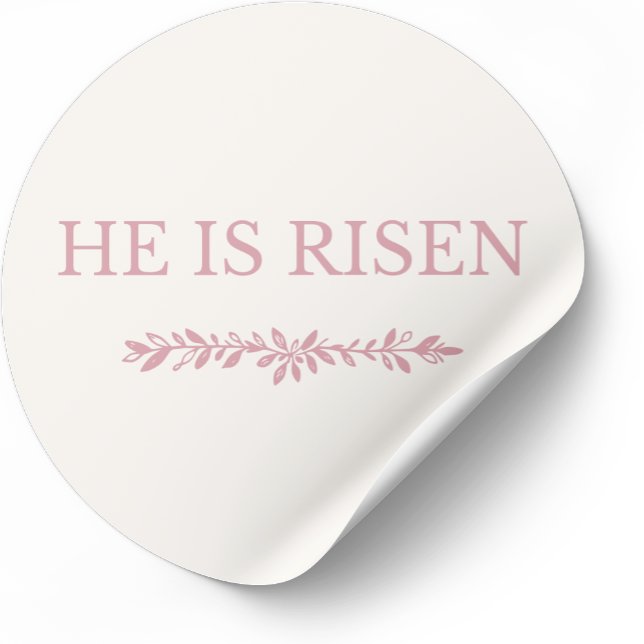 Adesivo He Is Risen Sticker – Biblical Hope Verse (Criador carregado)