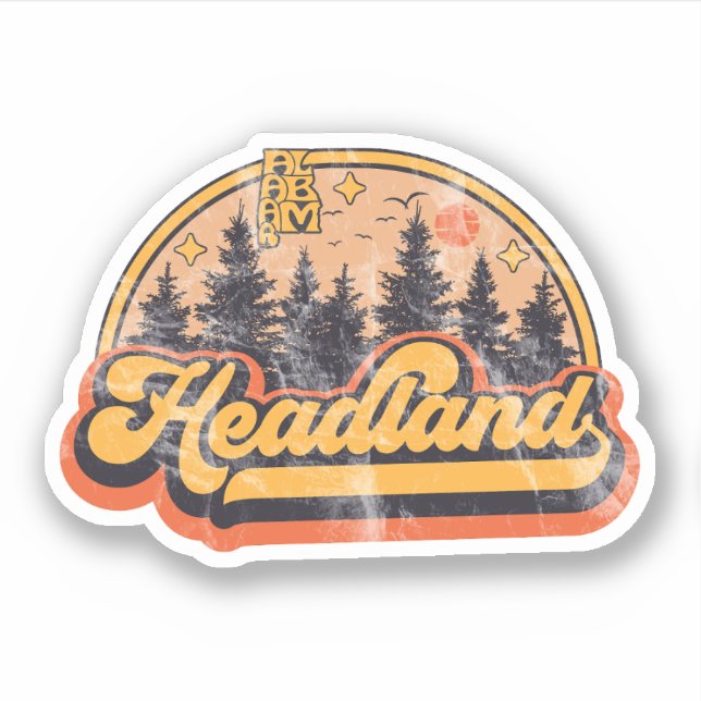 Adesivo Headland, Alabama (Frente)