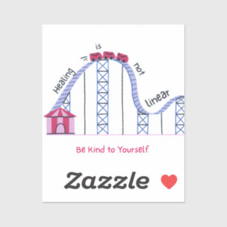 Adesivo 'Healing Isn't Linear' Be Kind to Yourself Sticker