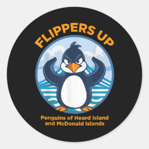 Adesivo Heard Island Penguin Protesto Contra a Tarifa