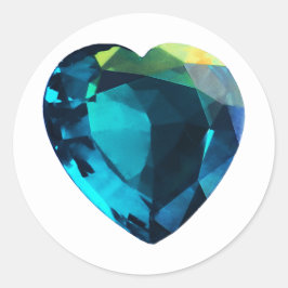 Adesivo Heart Aquamarine, Blue
