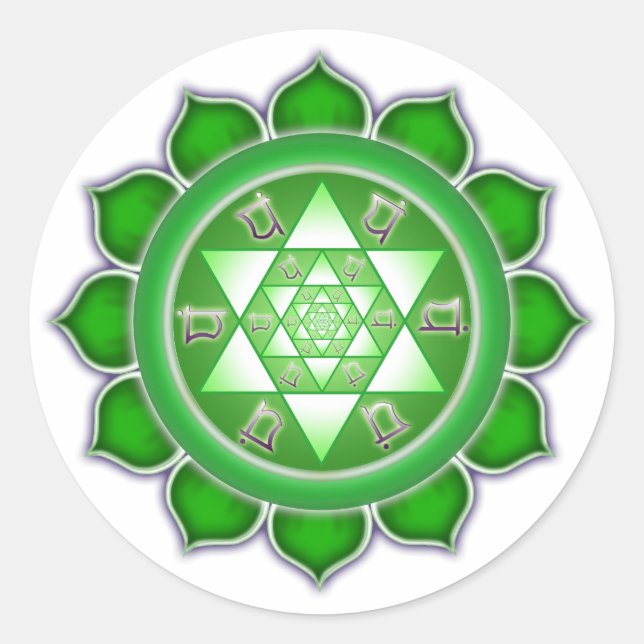 Adesivo Heart Chakra - Fractal Bloom (Frente)