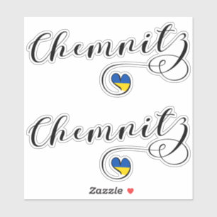 Adesivo Heart Chemnitz, I Love Chemnitz, Alemanha