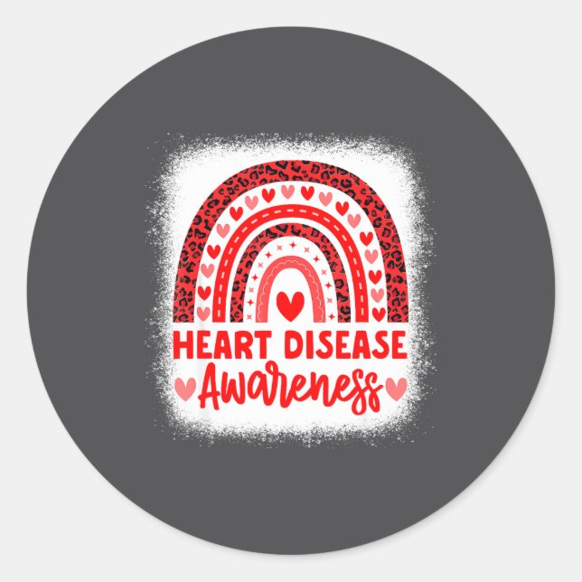 Adesivo Heart Disease Awareness Heart Month Rainbow Heart  (Frente)