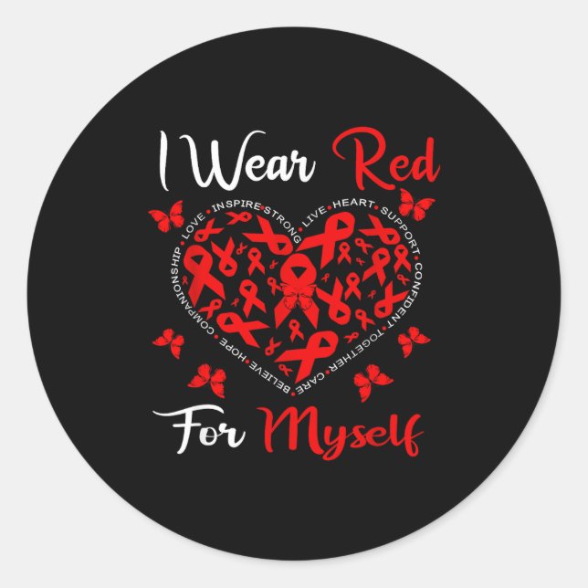 Adesivo Heart Disease Awareness Month Open Heart Diseases  (Frente)