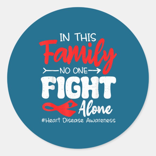 Adesivo Heart Health Heart Disease Awareness Chd Family Su (Frente)