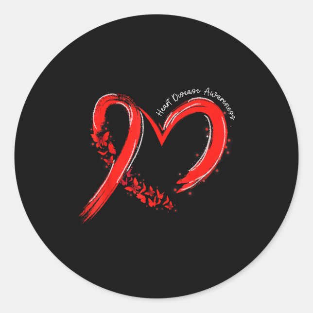 Adesivo Heart Health Heart Disease Awareness Chd Mens Wome (Frente)