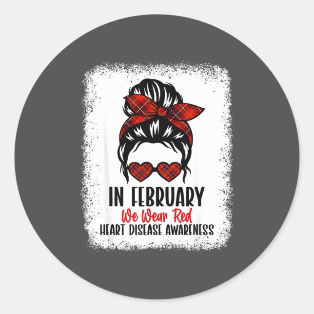 Adesivo Heart Health Heart Disease Awareness Heartbeat Chd (Frente)