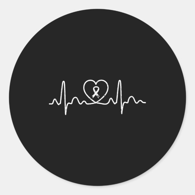 Adesivo Heart Health Heart Disease Awareness Heartbeat Chd (Frente)