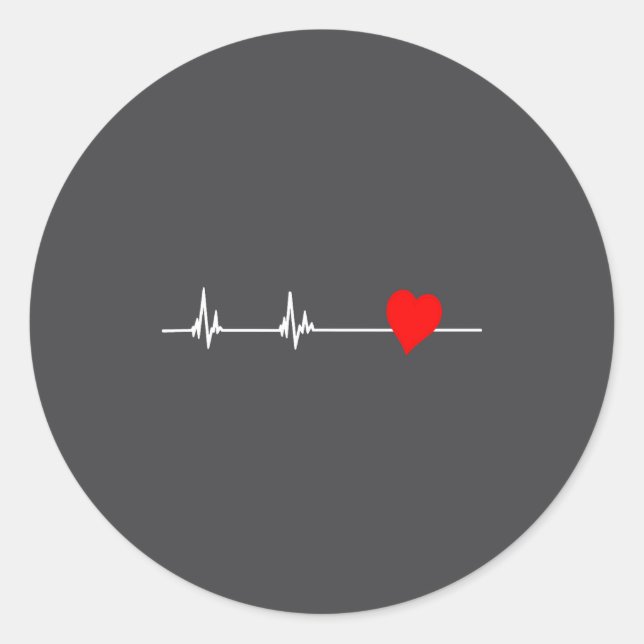 Adesivo Heart Health Heart Disease Awareness Heartbeat Wom (Frente)