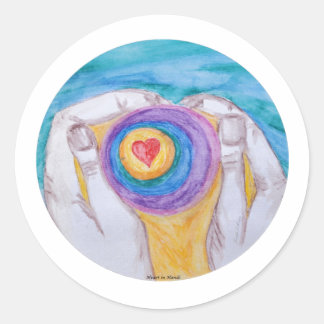Adesivo Heart In Hands Circle, No Saying, Title, Dig Sig