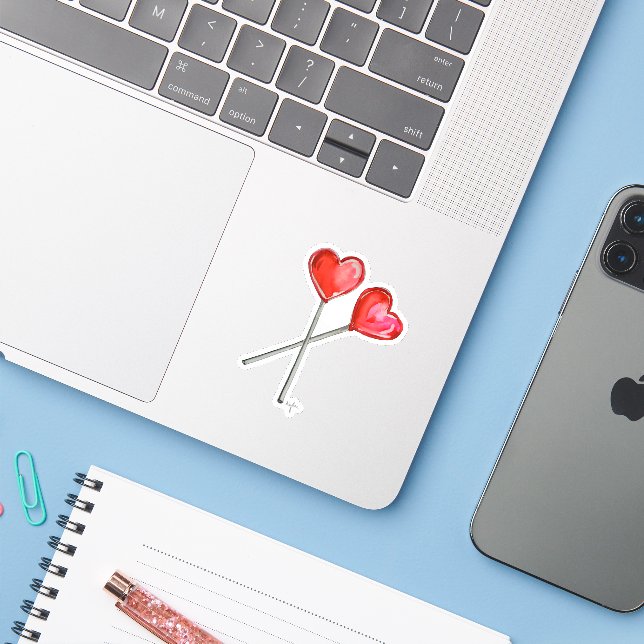 Adesivo Heart Lollies (Notebook com iPhone)