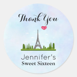 Adesivo Heart Paris com a Festa de aniversário Eiffel Towe