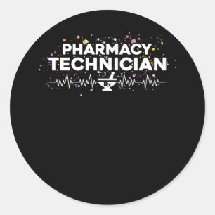 Adesivo Heart Pharmacy Technician Pharmacist
