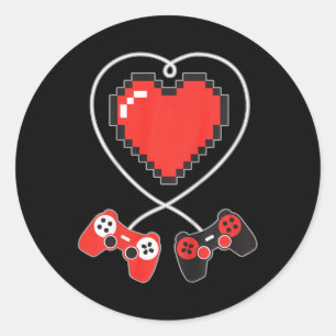 Adesivo Heart Pixel Art Video-game Controller Dias de os n