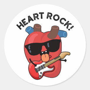 Adesivo Heart Rock Funny Music Pun