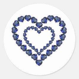 Adesivo Heart Sapphire Gemstone
