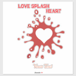 Adesivo Heart Splash Art – Creative Love Expression Design