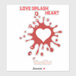 Adesivo Heart Splash Art – Creative Love Expression Design