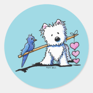 Adesivo Heart Strings Westie Sticker