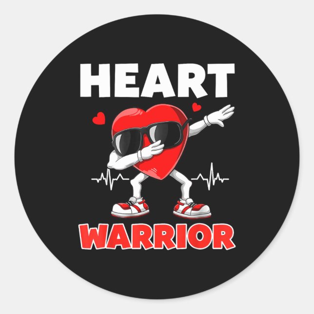Adesivo Heart Warrior Heart Disease Awareness Month Red He (Frente)