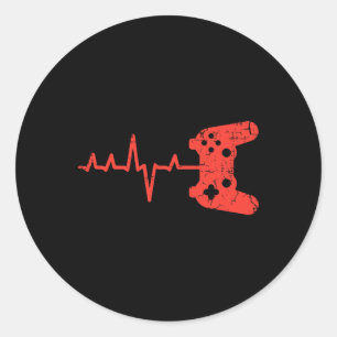 Adesivo Heartbeart Game Controller Video Gaming Men K