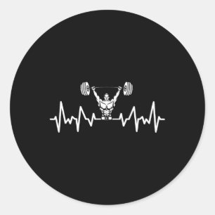 Adesivo Heartbeat Barbell Bodybuilding Gym W