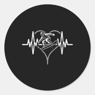 Adesivo Heartbeat Skateboarding Heartline Pulse Skater Tri