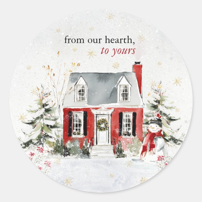 Adesivo Hearthlight Notes Winter Cozy Home Personalized (Frente)
