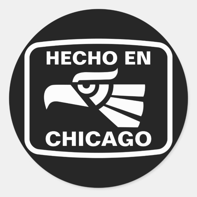 Adesivo Hecho en Chicago personalizado personalizado perso (Frente)