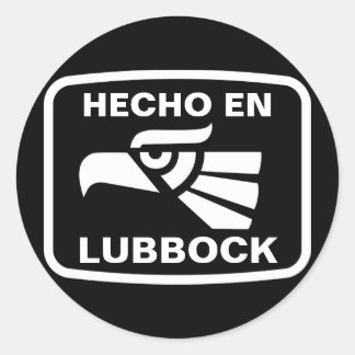 Adesivo Hecho en Lubbock personalizado personalizado perso