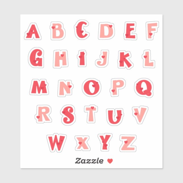 Adesivo Hedge Hugs Lowercase Alphabet Stickers | Cute Hedg (Folha)
