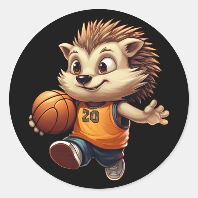 Adesivo Hedgehog 1 de basquete (Frente)
