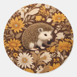 Adesivo Hedgehog Brown Floral William Morris Inspirou